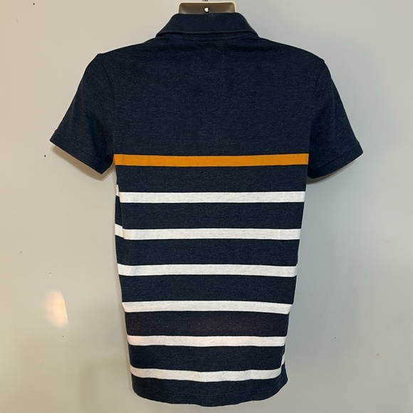 HOLLISTER 100% cotton blue white yellow short sleeve polo shirt size small - Picture 4 of 5